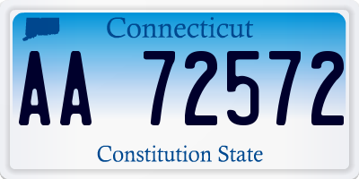 CT license plate AA72572