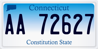 CT license plate AA72627