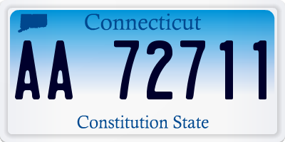 CT license plate AA72711