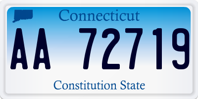 CT license plate AA72719