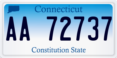 CT license plate AA72737