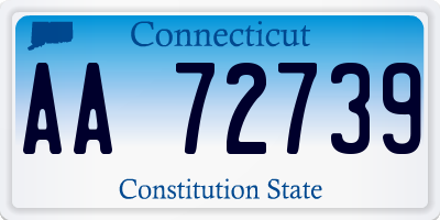 CT license plate AA72739