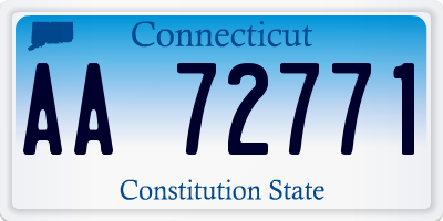 CT license plate AA72771