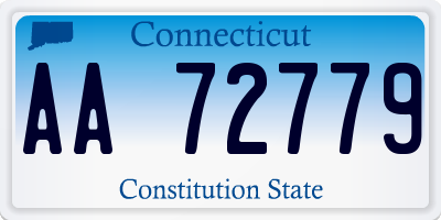 CT license plate AA72779
