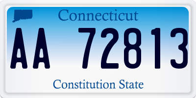 CT license plate AA72813