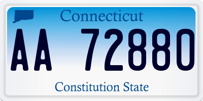 CT license plate AA72880