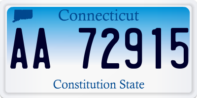 CT license plate AA72915