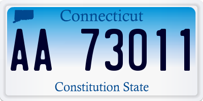 CT license plate AA73011