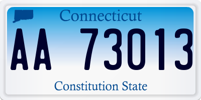 CT license plate AA73013