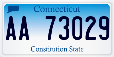 CT license plate AA73029