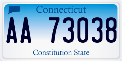 CT license plate AA73038