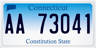 CT license plate AA73041