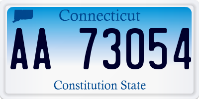 CT license plate AA73054