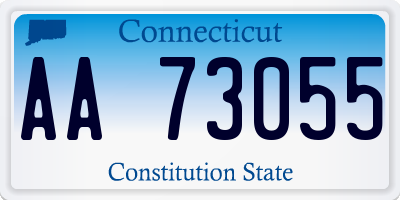 CT license plate AA73055