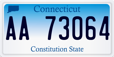 CT license plate AA73064