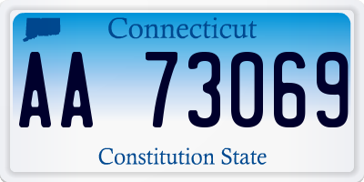 CT license plate AA73069