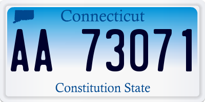 CT license plate AA73071