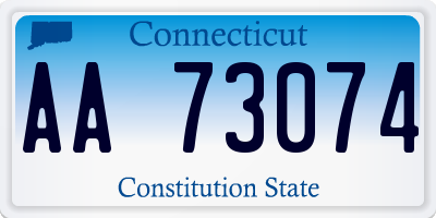 CT license plate AA73074