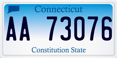 CT license plate AA73076