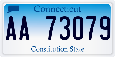 CT license plate AA73079