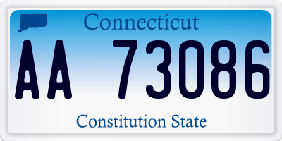 CT license plate AA73086