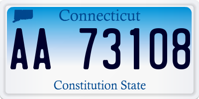 CT license plate AA73108