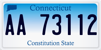 CT license plate AA73112