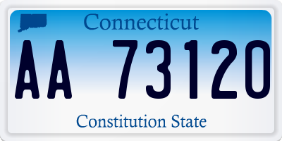 CT license plate AA73120