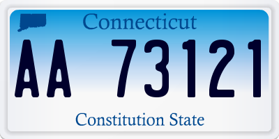 CT license plate AA73121