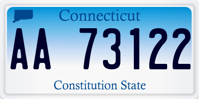 CT license plate AA73122