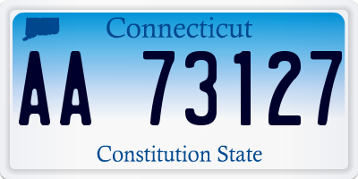 CT license plate AA73127