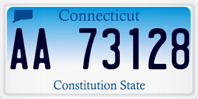 CT license plate AA73128