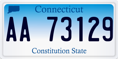 CT license plate AA73129