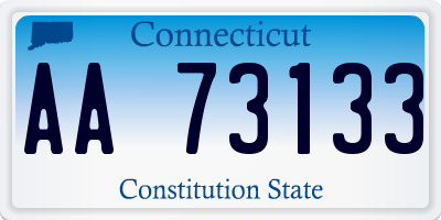 CT license plate AA73133