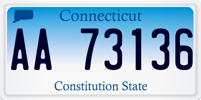 CT license plate AA73136