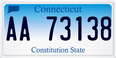 CT license plate AA73138