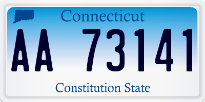 CT license plate AA73141
