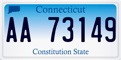 CT license plate AA73149