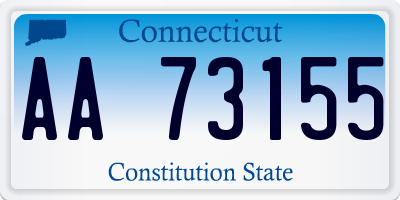 CT license plate AA73155