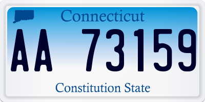 CT license plate AA73159