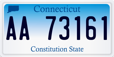 CT license plate AA73161