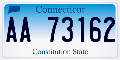 CT license plate AA73162