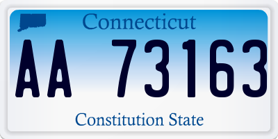 CT license plate AA73163