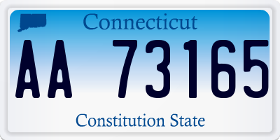 CT license plate AA73165