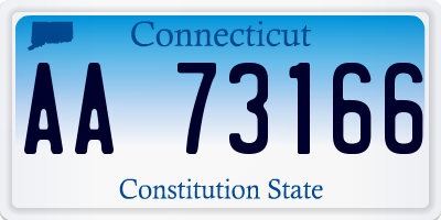 CT license plate AA73166