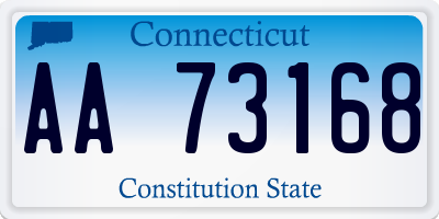 CT license plate AA73168