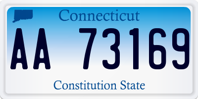 CT license plate AA73169
