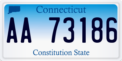 CT license plate AA73186