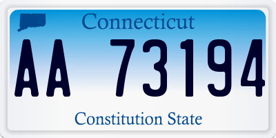 CT license plate AA73194