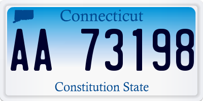 CT license plate AA73198